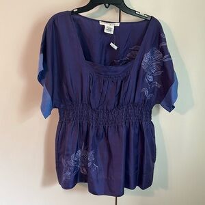 Purple silk blouse, size S